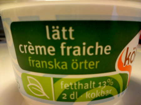 crème fraiche, franska örter